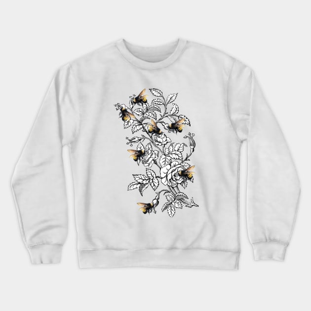 Bees and Roses Crewneck Sweatshirt by VioletGrant